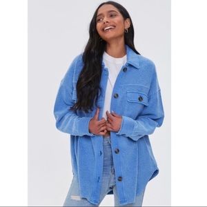 Forever 21 Fleece Button-Front Shacket (Free People Dupe!)